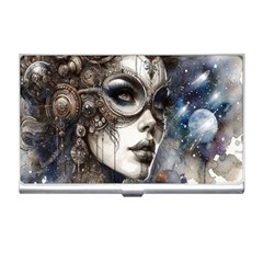 Woman In Space Business Card Holder by CKArtCreations