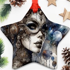 Woman In Space Star Ornament (two Sides)