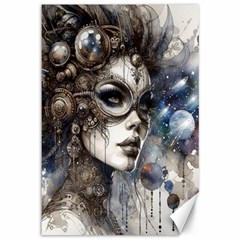 Woman In Space Canvas 12  X 18  by CKArtCreations