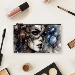 Woman In Space Cosmetic Bag (small) by CKArtCreations