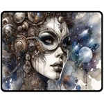 Woman in Space Fleece Blanket (Medium) 60 x50  Blanket Front