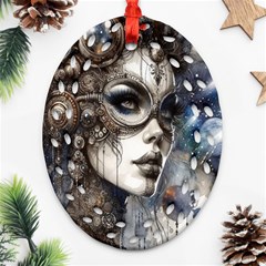 Woman In Space Ornament (oval Filigree)