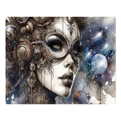 Woman In Space Two Sides Premium Plush Fleece Blanket (large) by CKArtCreations