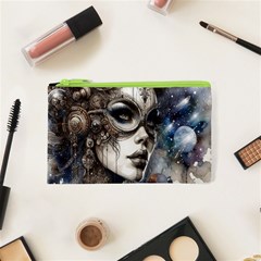 Woman In Space Cosmetic Bag (xs) by CKArtCreations