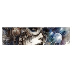 Woman In Space Oblong Satin Scarf (16  X 60 ) by CKArtCreations