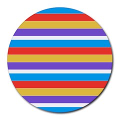 Stripes Pattern Design Lines Round Mousepad