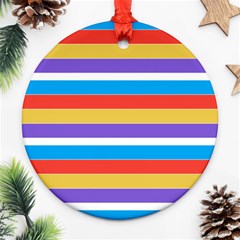 Stripes Pattern Design Lines Ornament (round)