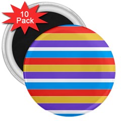 Stripes Pattern Design Lines 3  Magnets (10 Pack) 