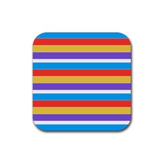 Stripes Pattern Design Lines Rubber Coaster (square)