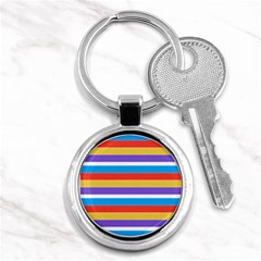 Stripes Pattern Design Lines Key Chain (round) by Maspions