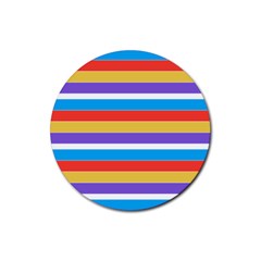 Stripes Pattern Design Lines Rubber Coaster (round)