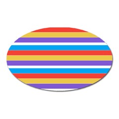 Stripes Pattern Design Lines Oval Magnet