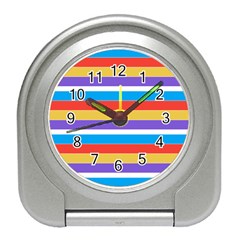 Stripes Pattern Design Lines Travel Alarm Clock