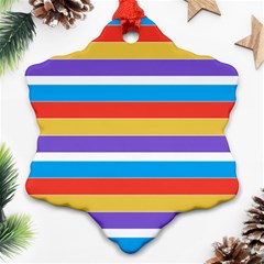 Stripes Pattern Design Lines Snowflake Ornament (two Sides)