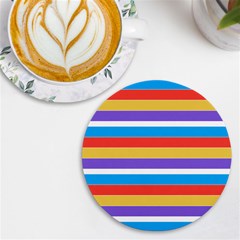 Stripes Pattern Design Lines Uv Print Round Tile Coaster