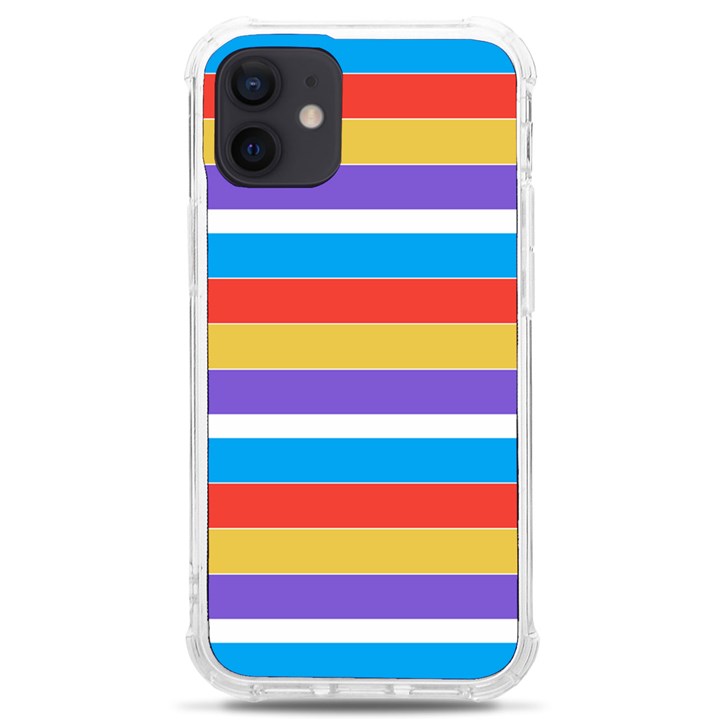 Stripes Pattern Design Lines iPhone 12 mini TPU UV Print Case	