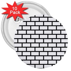 Bricks Wall Pattern Seamless 3  Buttons (10 Pack) 