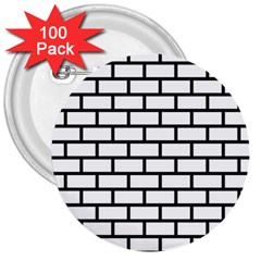 Bricks Wall Pattern Seamless 3  Buttons (100 Pack) 