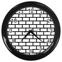 Bricks Wall Pattern Seamless Wall Clock (black)