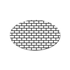 Bricks Wall Pattern Seamless Sticker Oval (100 Pack) by Maspions