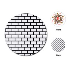 Bricks Wall Pattern Seamless Playing Cards Single Design (round)