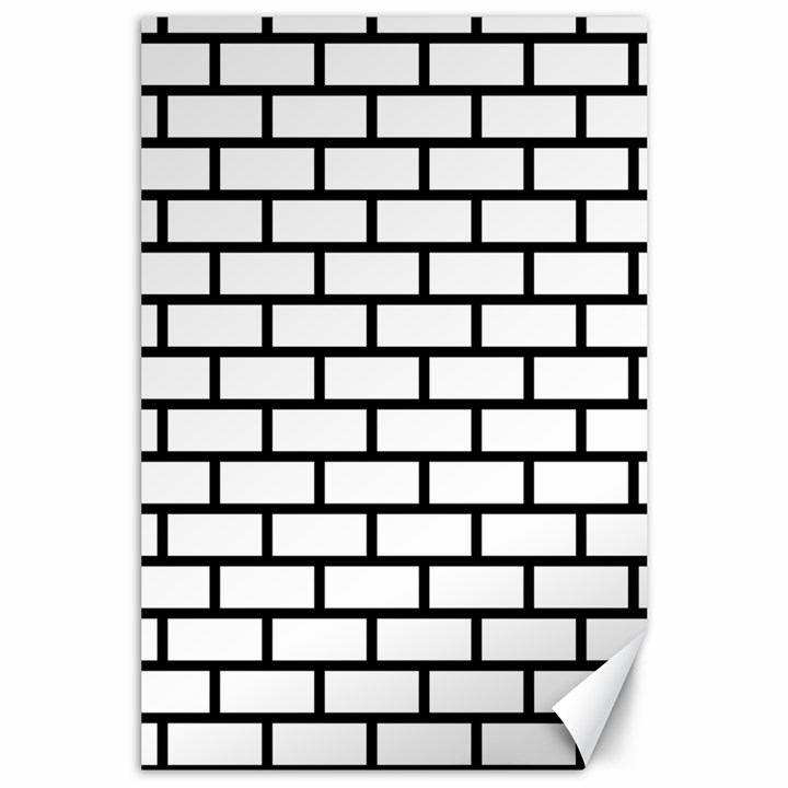 Bricks Wall Pattern Seamless Canvas 24  x 36 