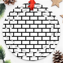 Bricks Wall Pattern Seamless Round Filigree Ornament (two Sides) by Maspions