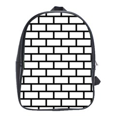 Bricks Wall Pattern Seamless School Bag (xl)