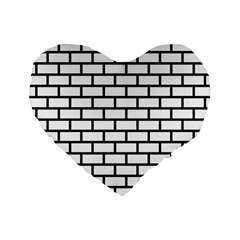 Bricks Wall Pattern Seamless Standard 16  Premium Flano Heart Shape Cushions