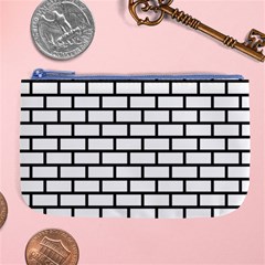 Bricks Wall Pattern Seamless Large Coin Purse