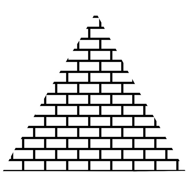 Bricks Wall Pattern Seamless Wooden Puzzle Triangle