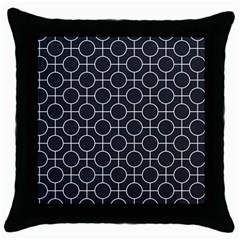 Geometric Pattern Design White Throw Pillow Case (black)