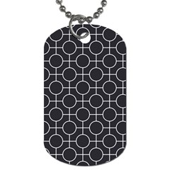 Geometric Pattern Design White Dog Tag (one Side)