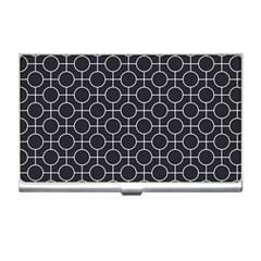 Geometric Pattern Design White Business Card Holder