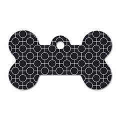 Geometric Pattern Design White Dog Tag Bone (one Side)