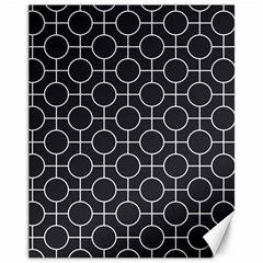 Geometric Pattern Design White Canvas 11  X 14  by Maspions