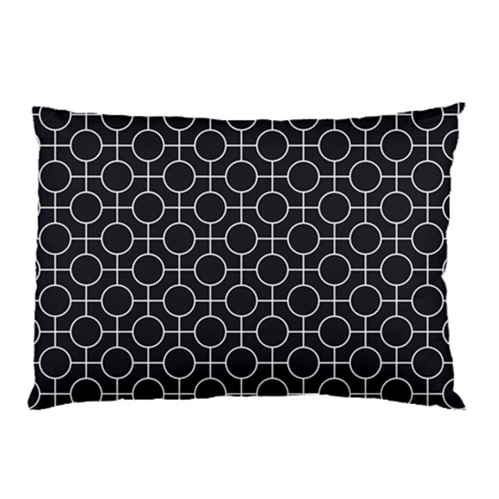 Geometric Pattern Design White Pillow Case