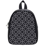 Geometric Pattern Design White School Bag (Small) Front