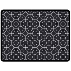 Geometric Pattern Design White Two Sides Fleece Blanket (large)