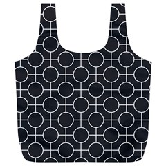 Geometric Pattern Design White Full Print Recycle Bag (xl)