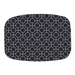 Geometric Pattern Design White Mini Square Pill Box