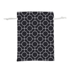 Geometric Pattern Design White Lightweight Drawstring Pouch (m)