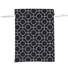 Geometric Pattern Design White Lightweight Drawstring Pouch (xl) by Maspions