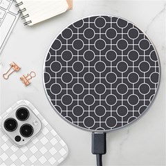 Geometric Pattern Design White Wireless Fast Charger(white)