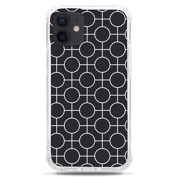 Geometric Pattern Design White iPhone 12 mini TPU UV Print Case	