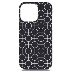 Geometric Pattern Design White Iphone 14 Pro Max Black Uv Print Case