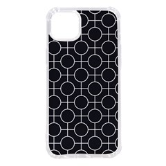 Geometric Pattern Design White Iphone 14 Plus Tpu Uv Print Case by Maspions