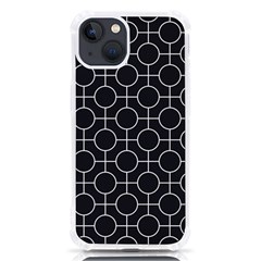 Geometric Pattern Design White Iphone 13 Tpu Uv Print Case