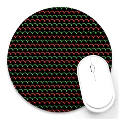 Geometric Pattern Design Line Round Mousepad