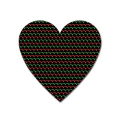 Geometric Pattern Design Line Heart Magnet